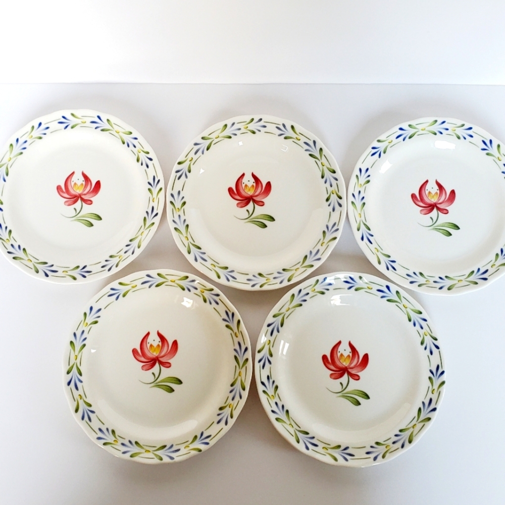 ROYAL DOULTON Replacements Everyday AMBLESIDE Floral Salad Dessert Plates 5pcs